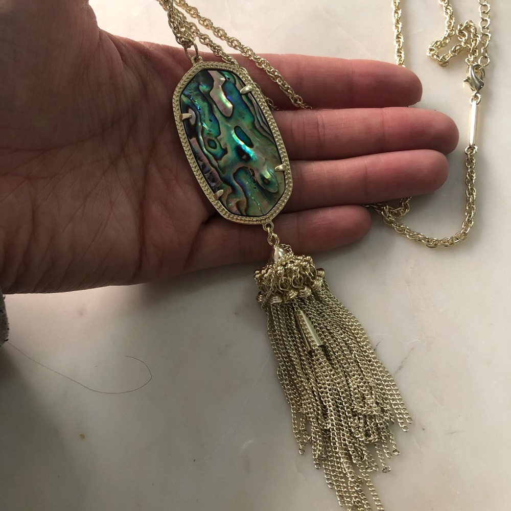 Kendra Scott Gold Abalone Rayne Necklace - Picture 4 of 4